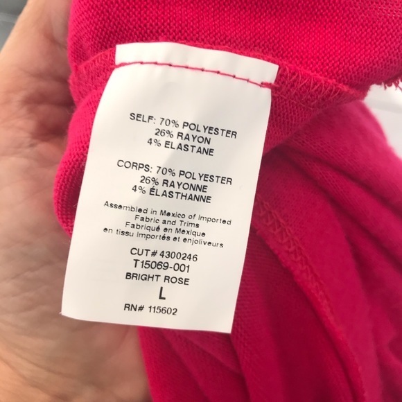 💋ALL IN FAVOR BRIGHT ROSE SHIRT NWT - Picture 10 of 10